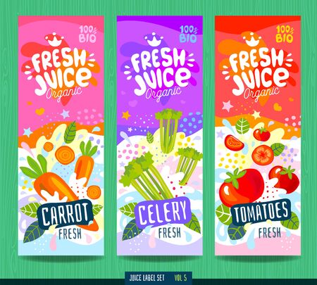 Abstract splash Food label template.のイラスト素材