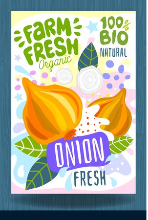 Abstract splash Food label template.のイラスト素材