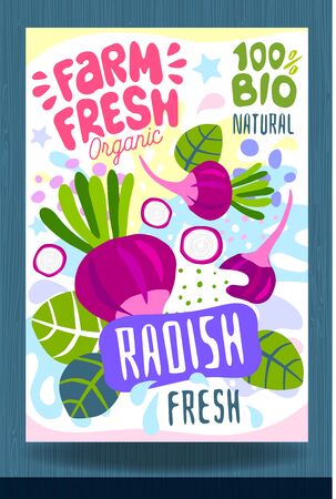 Abstract splash Food label template.のイラスト素材
