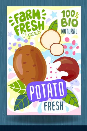 Abstract splash Food label template.のイラスト素材