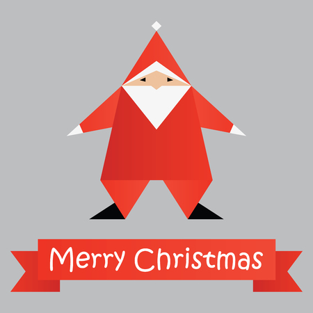 Santa in polygonal style vectorのイラスト素材