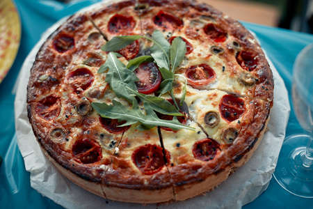 The chesse tomato cake