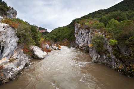 The river in Arbayun canyonの写真素材