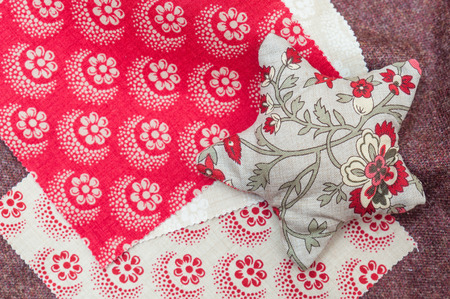 Handmade christmas decoration, Star made of fabric