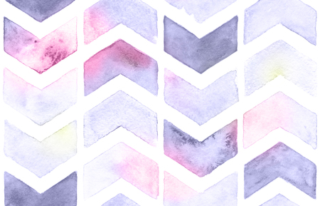 Watercolor chevron with white background. Seamless pattern for fabric.の写真素材