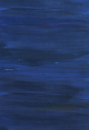 Blue colored gouache background. Hand drawn texture.の写真素材