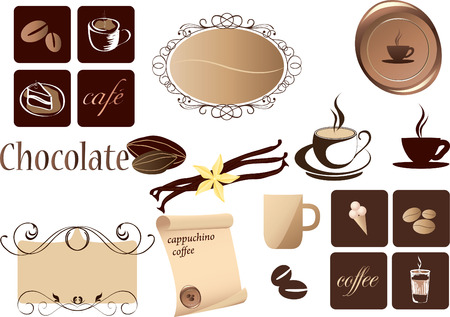 Coffee Elements set for design. のイラスト素材