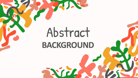 Background with abstract shapes with space for text. Modern trendy minimalist elements for templates...