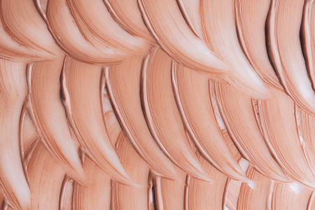 Beige smear of foundation texture. Cosmetics concept.の写真素材