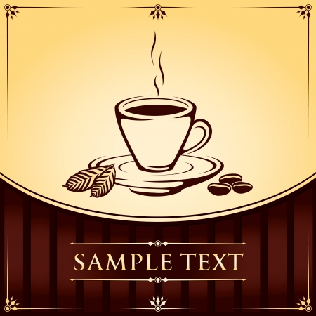 Cup of Coffee illustration Backgroundのイラスト素材