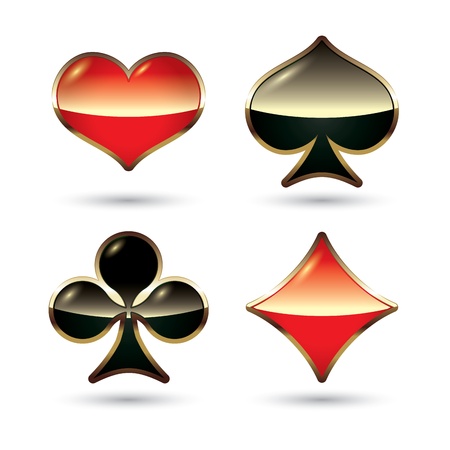 Card suits isolated. のイラスト素材