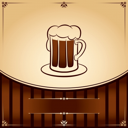 Beer tankard. graphic Illustration with place for textのイラスト素材