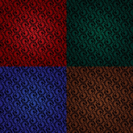 Vintage floral backgrounds Set. Vector illustration.のイラスト素材