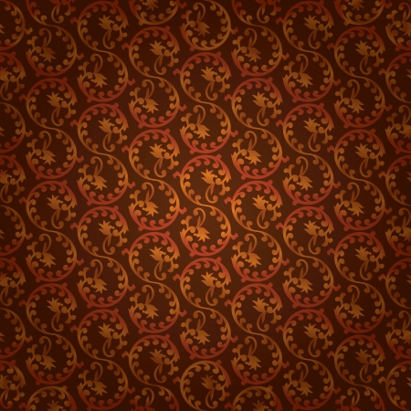 Brown vintage floral seamless pattern. Vector backgroundのイラスト素材