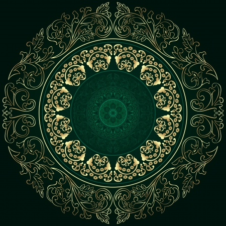 Frame with vintage floral patterns backgroundのイラスト素材