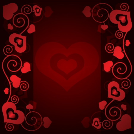Valentine's day background with hearts vector illustrationのイラスト素材