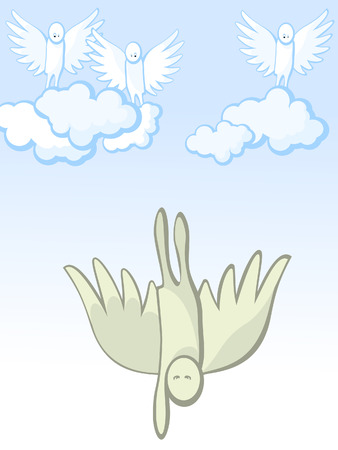 The fall of an angel from heaven. Background.のイラスト素材