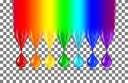 Rainbow color dropsのイラスト素材