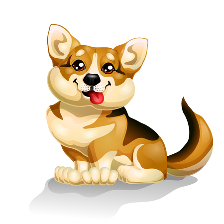 Sitting puppy dogのイラスト素材