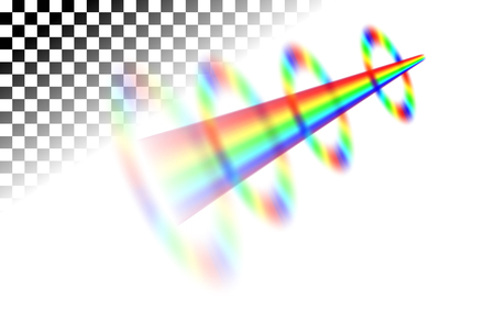 Flying-up rainbow with round stainsのイラスト素材