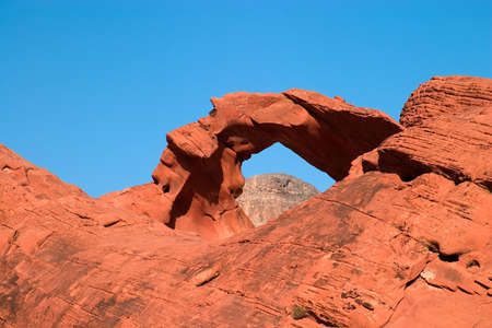 Detail of Arch Rock in Valley of Fire State Parkの写真素材