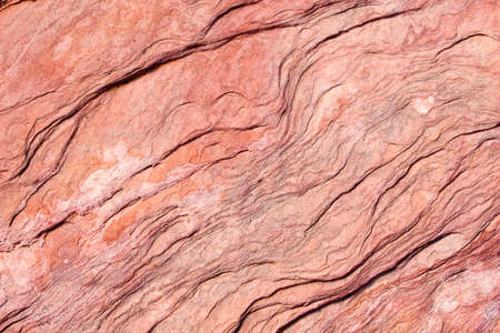 Detail of red sandstone showing its texture.の写真素材