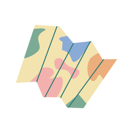 Travel city map flat illustration vector elementのイラスト素材