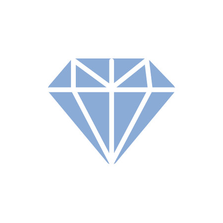 Diamond jewelry stone sign vector illustration