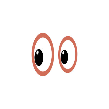 Cartoon funny eyes sign vector illustrationのイラスト素材