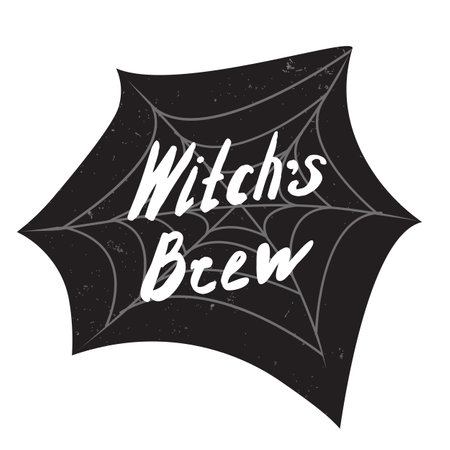 Halloween poster with text inside. Textured background. Grunge modern typographic, brush calligraphy and hand drawn lettering. Vector illustration. Use halloween cards, covers, tags, icons set and more.のイラスト素材