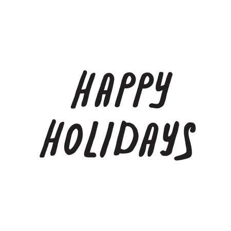 Handwritten phrase Merry Christmas Greeting Card with hand drawn lettering design. Vector illustration. Holidays Postcardのイラスト素材