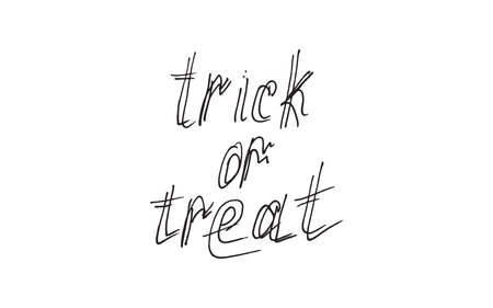 Modern Calligraphy Halloween, hand drawn lettering typographic. Vector isolated. Use halloween cards, covers, tags, icons and moreのイラスト素材