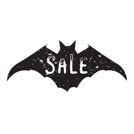Halloween overlays label with quotes inside on textured silhouettes - ghost, web, bat, spider, witch hat, pumpkin and leaf. Modern brush calligraphy hand drawn lettering.のイラスト素材