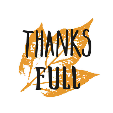 Vintage Thanksgiving Sign Hand Lettering Vector Give Thanks typography and calligraphy with leaves and wreathのイラスト素材