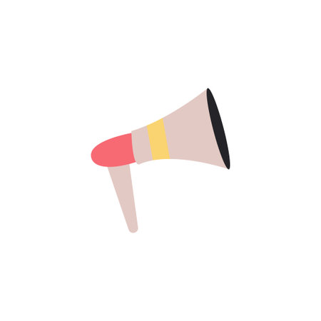 Megaphone vector cartoon icon. speaker illustration promotion conceptのイラスト素材