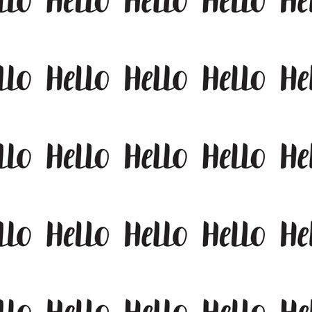 Seamless pattern with Handwritten calligraphy. Hello quote hand lettering. Greeting card with modern calligraphy for your design invitation,card, banner, poster.のイラスト素材