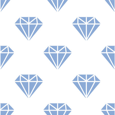 Seamless pattern with diamond stones. Summer background in retro and hippie style
