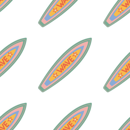 Seamless pattern with surfboardsのイラスト素材