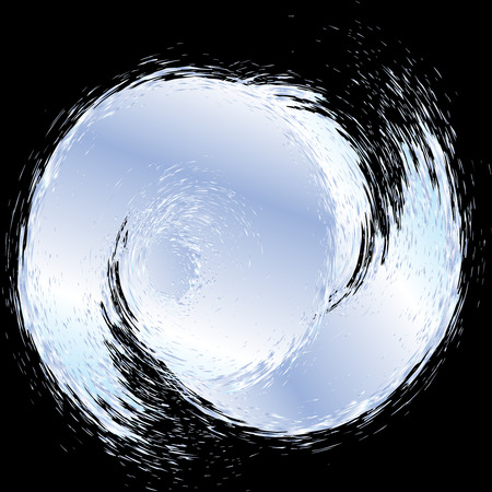 vector bright abstraction on a black background, abyss, wave, spiralのイラスト素材