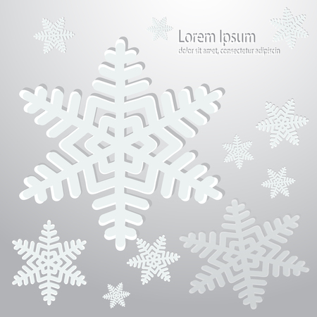 fairy new year`s snowflakes vector illustrationのイラスト素材