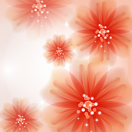 Bright floral design, vector illustration.のイラスト素材
