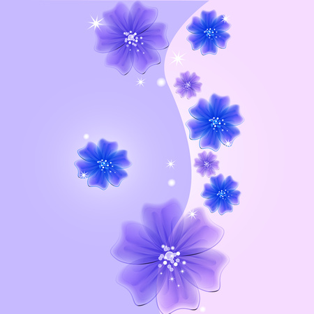 bright floral design, vector illustrationのイラスト素材