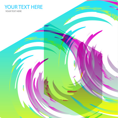 Vector - bright abstract colorful waves in geometric shapeのイラスト素材