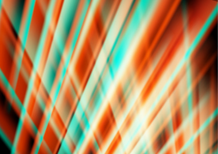Abstract colored glowing lines on a dark background, light effects. Vector illustration.のイラスト素材
