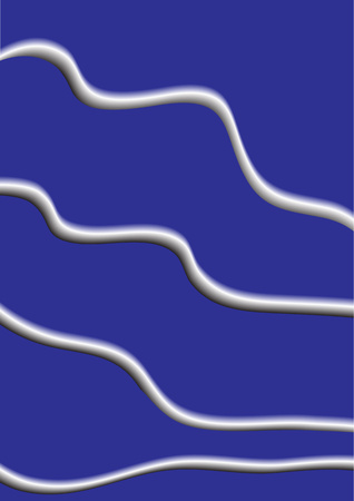 Abstract colored glowing lines on a dark background, light effects. Vector illustration.のイラスト素材