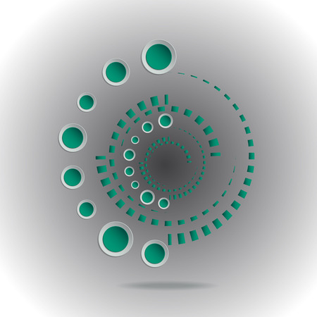 Abstract colorful illustration, spiral, circles, dotted lines, infographics. Logo Designのイラスト素材