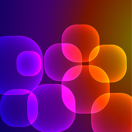 Glowing colored squares, modern abstract background, vector technologyのイラスト素材