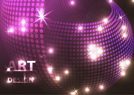 Bright sparkling background. Forms made from small colorful circles with sparks of light. Vector illustrationのイラスト素材