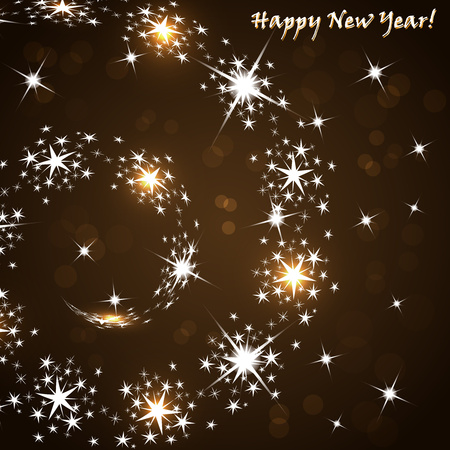 Christmas abstract background. A whirlwind of snowflakes. Spread of snowstorm. Design element. Vector illustration.のイラスト素材