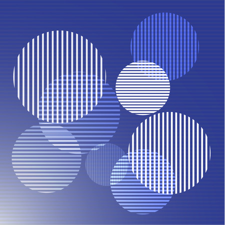 Abstract vertical, horizontal stripes in a circle - vector for print or design.のイラスト素材